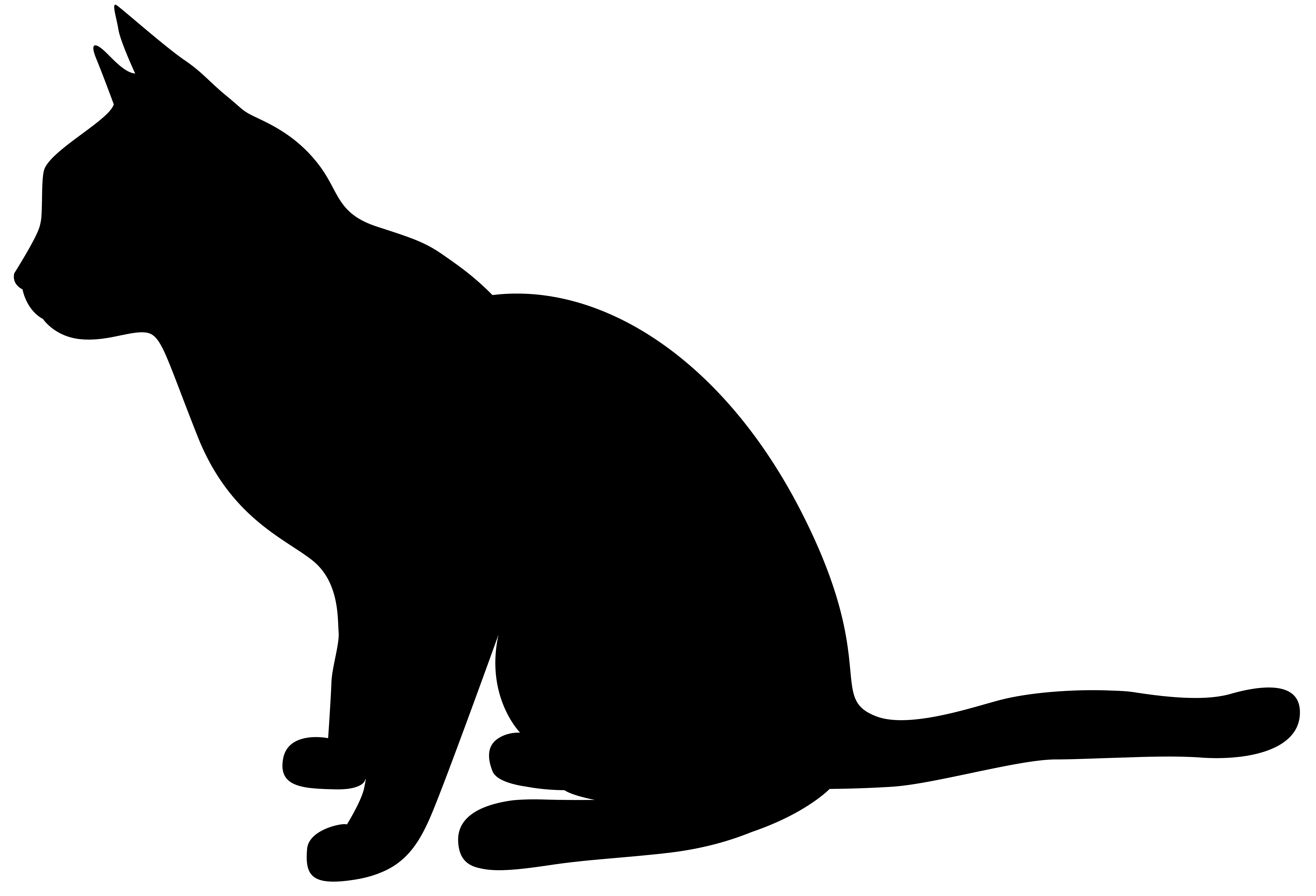 8000x5447 Cat Silhouette Png Clip Art Imageu200b Gallery Yopriceville