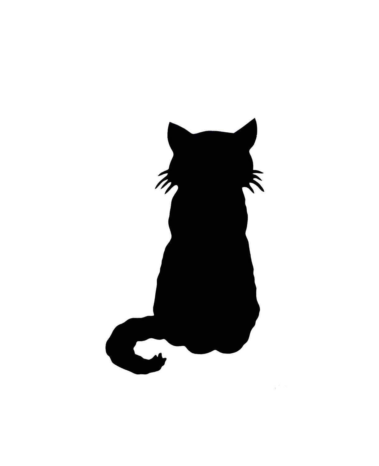 1220x1500 Black Cat Clipart Cat Outline