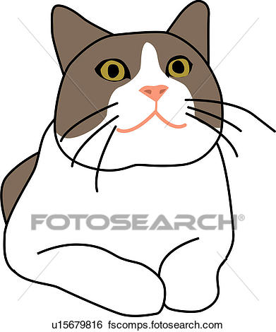 391x470 Clip Art Of Vertebrate, Kitty, Lying Down, Sitting, Animal, Mammal