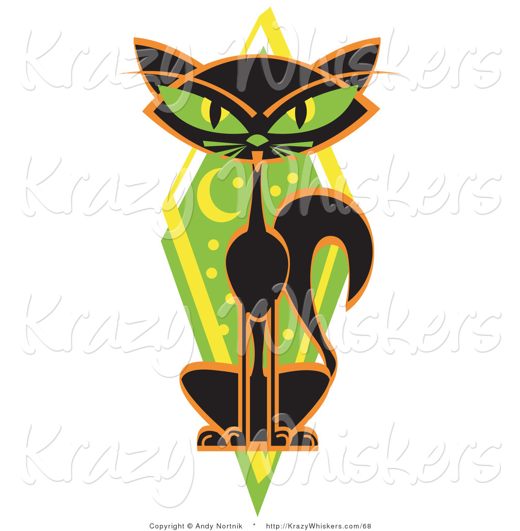 1024x1044 Critter Clipart A Mysterious Thin Black Cat Sitting In Front