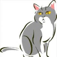 200x200 Sitting Cat Clipart