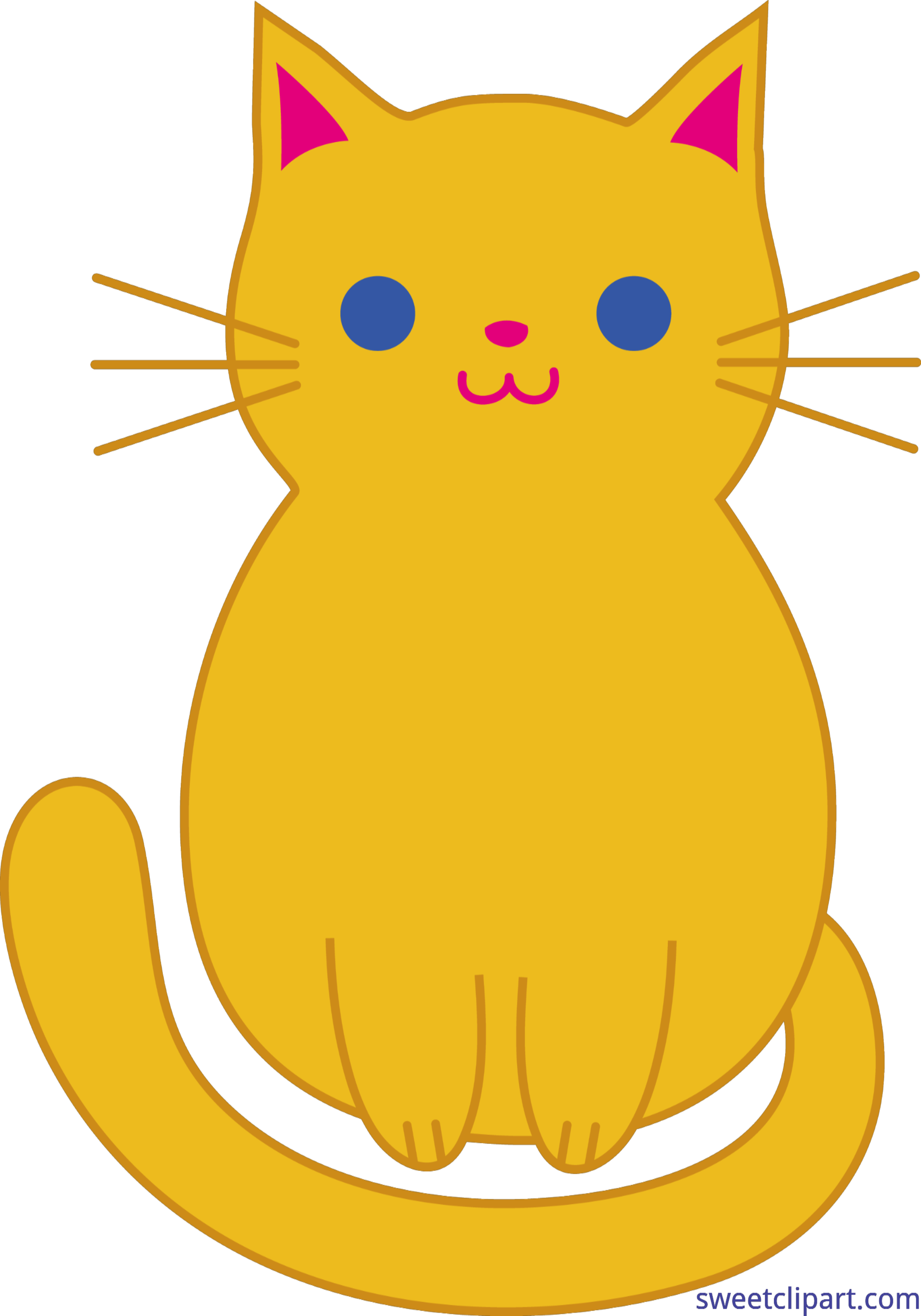 3528x5039 Cat Kitten Cute Orange Clip Art