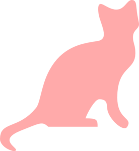 276x300 Pink Cat Silhouette Clip Art