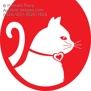 298x300 Art Illustration Of A Stylized Cat Silhouette Logo Design