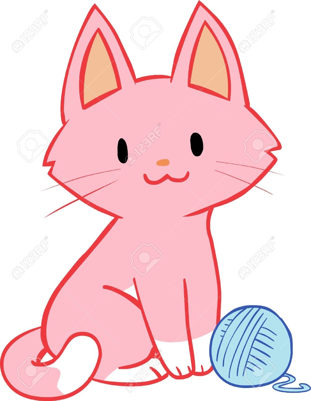 1008x1300 Cat With Yarn Clipart