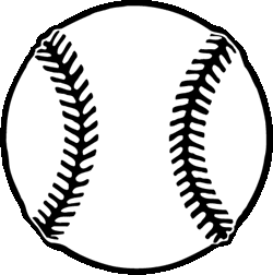 250x252 Baseball Clipart Black And White