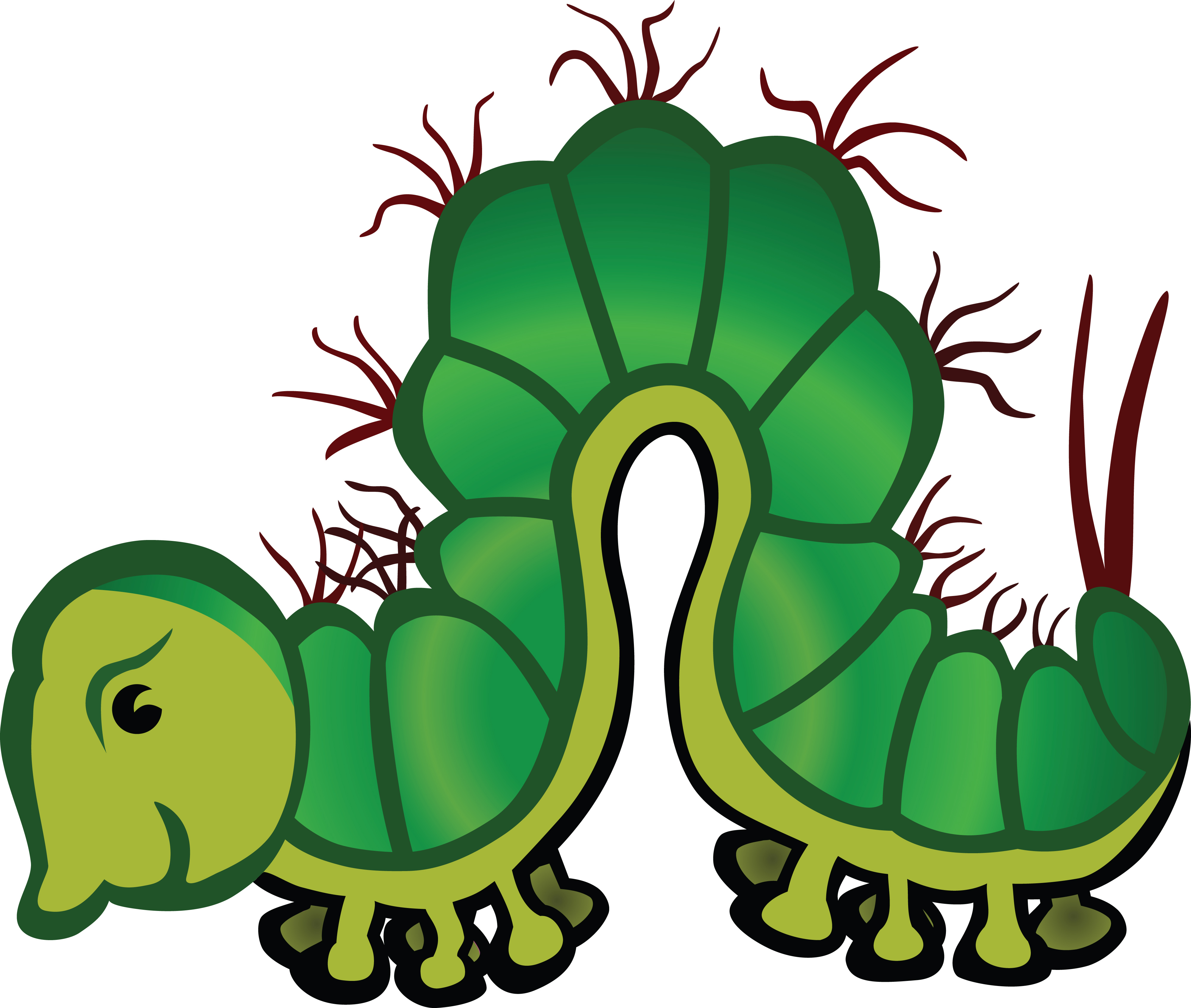 4000x3386 Clipart Of A Caterpillar