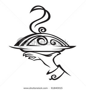 287x300 Hand Holding Tray Of Food In Hand Clipart Image