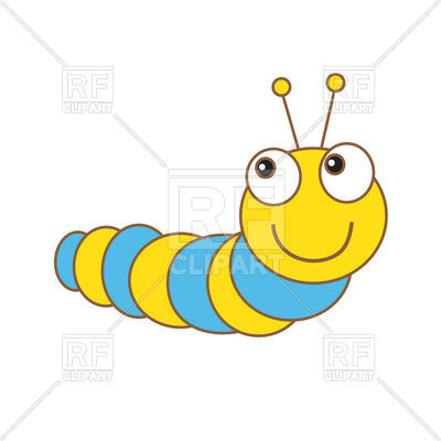 400x400 Cute Cartoon Caterpillar Royalty Free Vector Clip Art Image