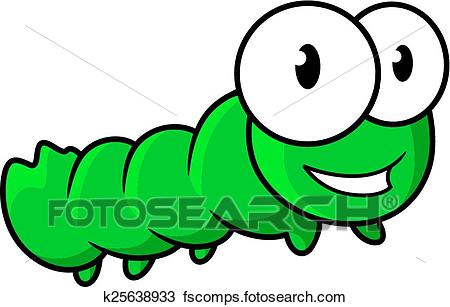 450x307 Clipart Of Cute Green Caterpillar Insect Cartoon Character