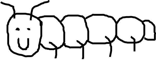 600x230 Clipart Caterpillar Black And White
