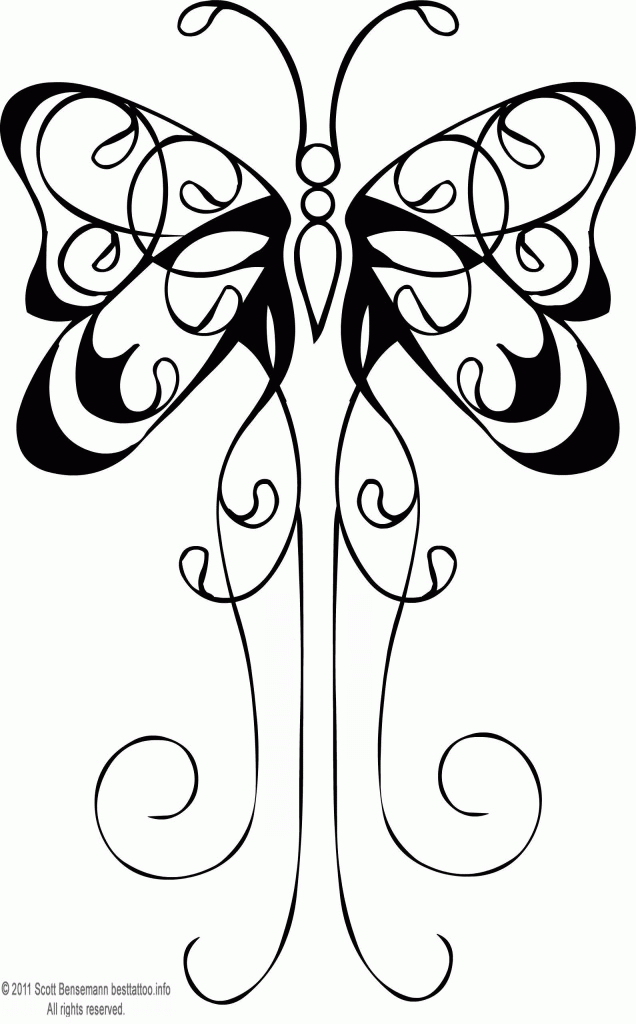 636x1024 Outline Of Butterfly 388705
