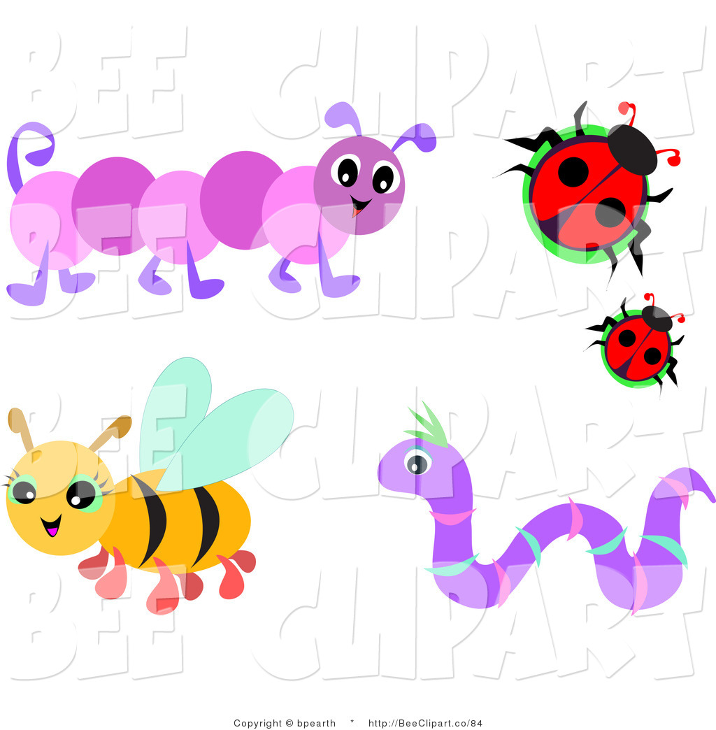 1024x1044 Vector Clip Art Of A Digital Set Of A Bee, Caterpillar, Worm