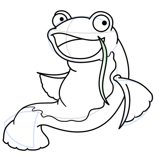 540x540 Cartoon Catfish Step By Step Drawing Lesson