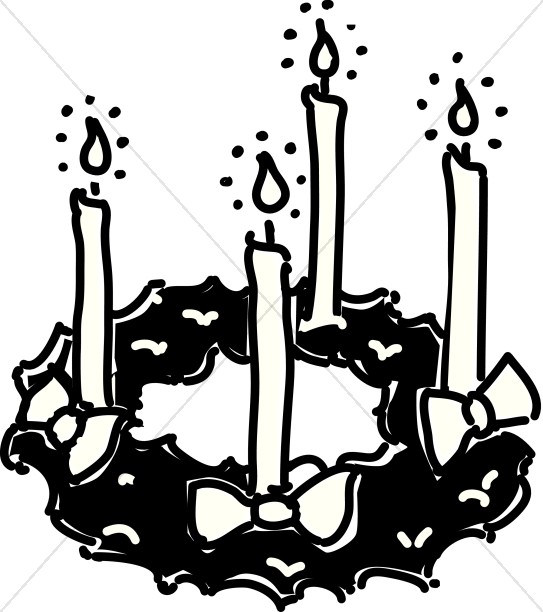 543x612 Advent Wreath Clip Art