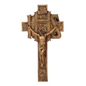 300x300 The Ihs Crucifix Jesus On Cross Calvary Wall Plaque Statue