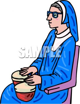 269x350 Nun Playing Bongo Drums