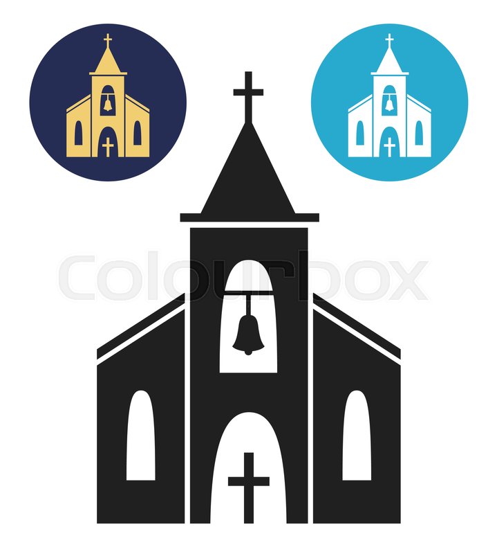 719x800 Church Icon Isolated On White Background. Vector Illustration