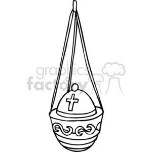 300x300 Royalty Free A Catholic Incense Burner 164861 Vector Clip Art