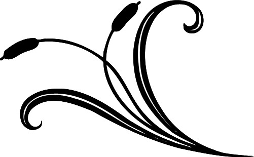501x310 Corner Border Cattails Clipart