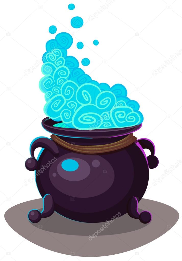 714x1023 Witches Cauldron For Halloween Cards. Vector Clip Art Illustrati