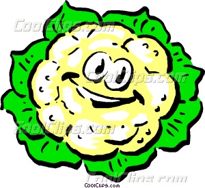 300x275 Cartoon Cauliflower Vector Clip Art