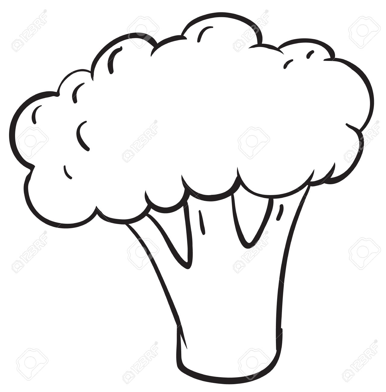1280x1300 Cauliflower Clipart Outline