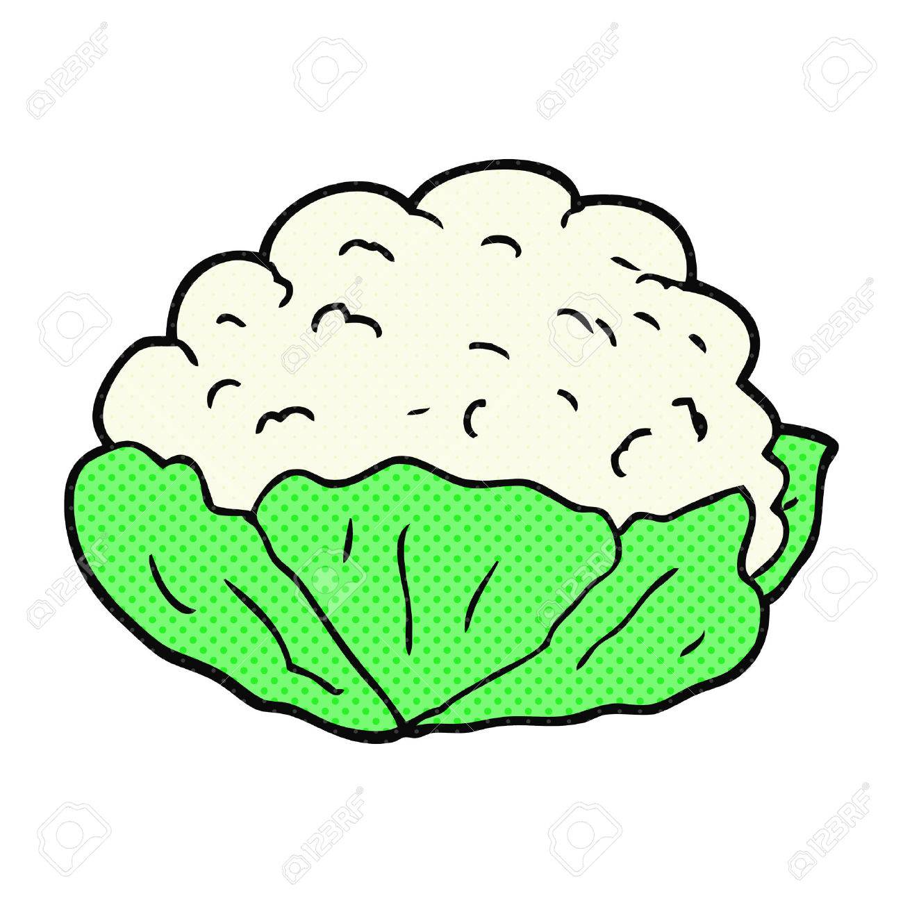 1300x1300 Freehand Drawn Cartoon Cauliflower Royalty Free Cliparts, Vectors