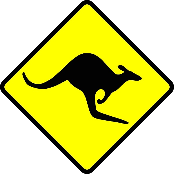 600x600 Caution Kangaroo Clip Art Free Vector In Open Office Drawing Svg