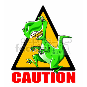 300x300 Royalty Free Caution T Rex Crossing 394795 Vector Clip Art Image