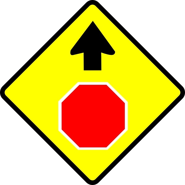 600x600 Leomarc Caution Stop Sign Clip Art Free Vector In Open Office