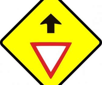 336x280 Caution T Junction Road Sign Clip Art Vector Clip Art Free Vector