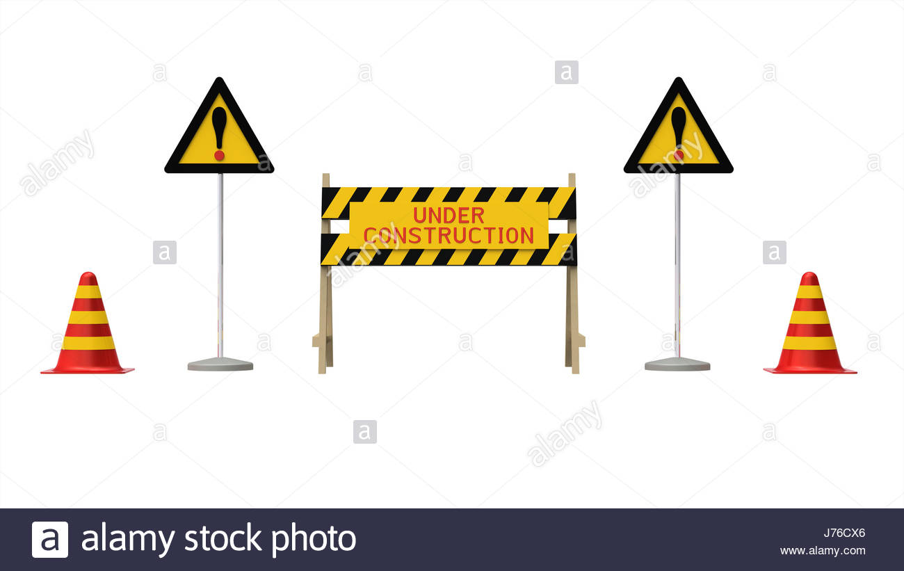 1300x821 Sign Construction Caution Danger Work Isolated Reconstruction Sign