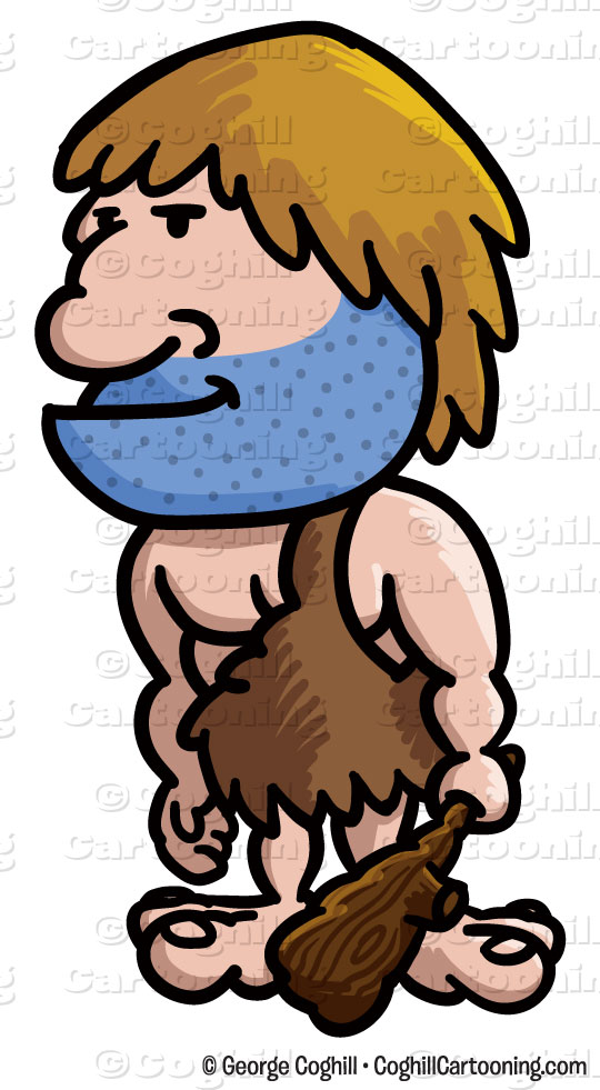 540x981 Cartoon Caveman Clip Art Stock Illustration