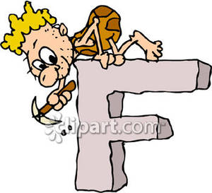 300x273 Caveman Clipart Letter D