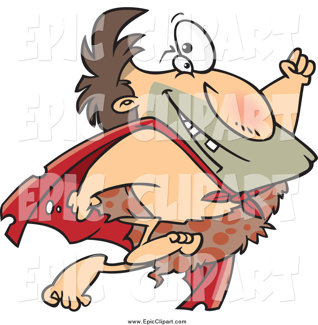 1024x1044 Vector Clip Art Of A Cartoon Happy Super Caveman By Toonaday