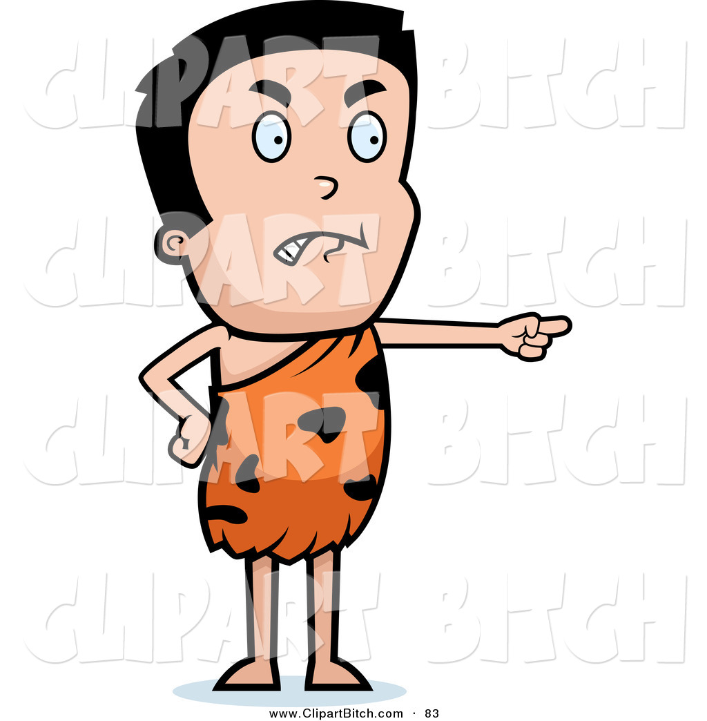 1024x1044 Clip Vector Cartoon Art Of A Mad Pointing Caveman Looking Right By