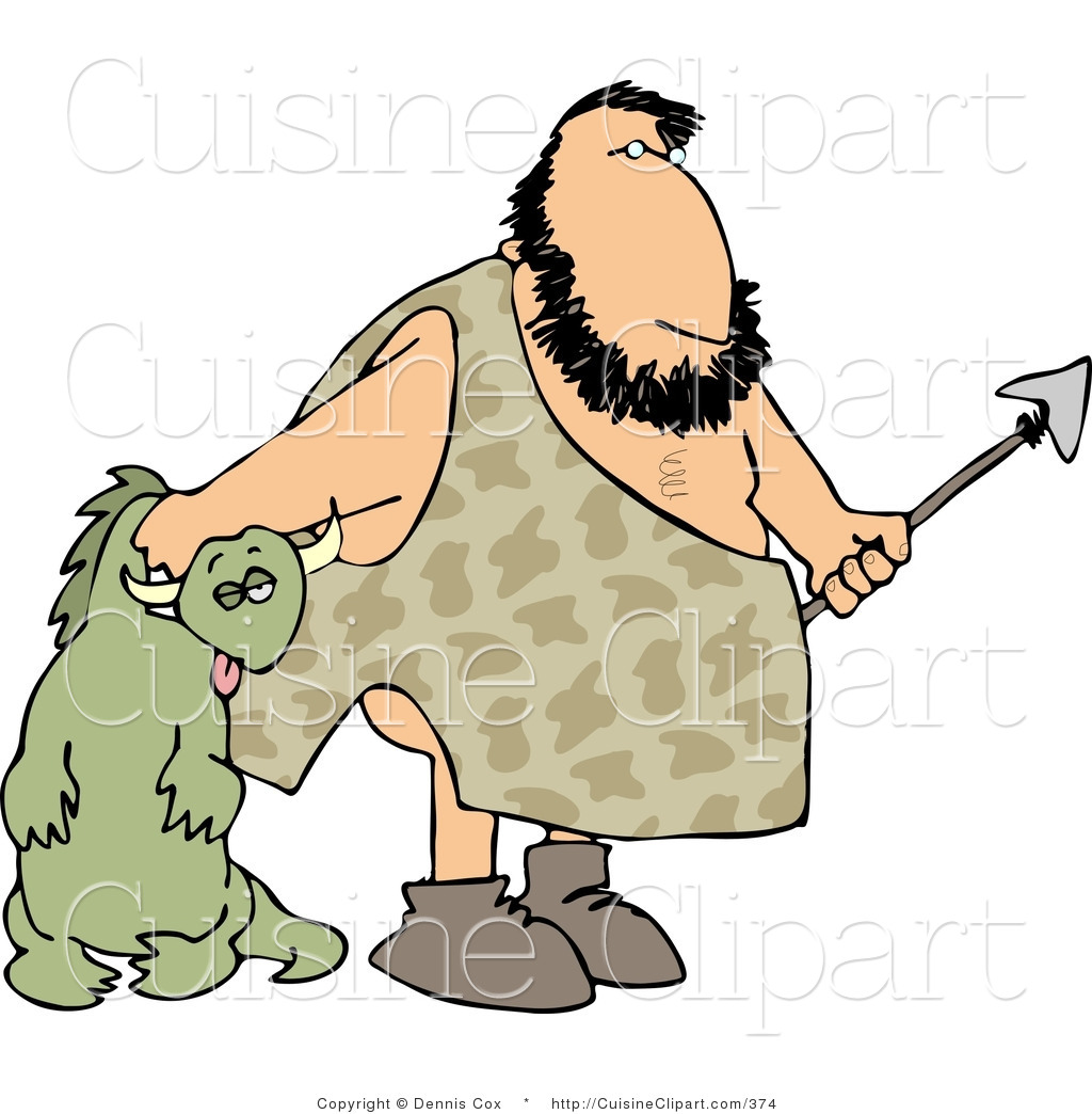 1024x1044 Cuisine Clipart Of A Caveman Carrying Knocked Out Dinosaur By
