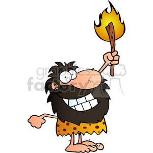 300x300 Royalty Free Cartoon Caveman 384179 Vector Clip Art Image
