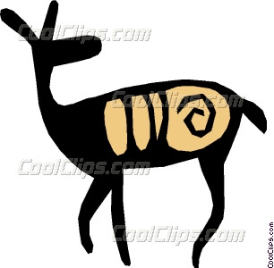 306x300 Caveman Drawings Vector Clip Art