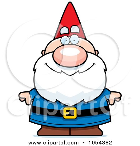 450x470 Clipart Of Mining Gnome Pushing Colorful Crystals On
