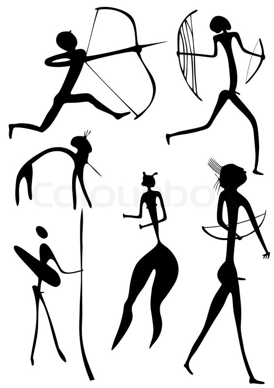 566x800 Primitive Figures Looks Like Cave Painting