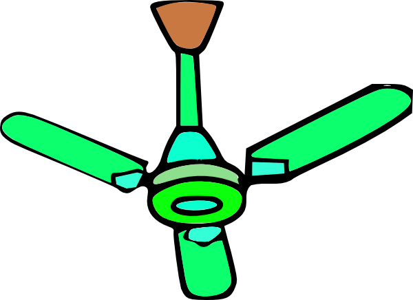 600x436 Green Ceiling Fan Clip Art