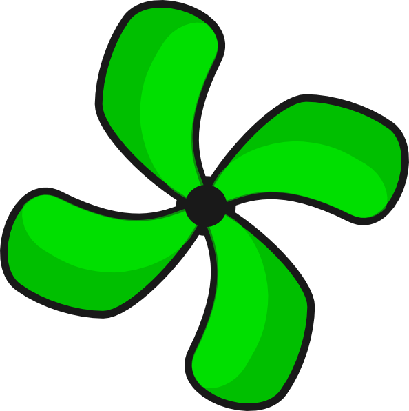 594x596 Green Fan 2 Clip Art