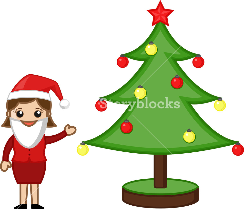 1000x860 Office Executive Celebrating Christmas