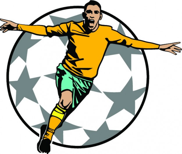 626x530 Soccer Player In Goal Celebration Vector Free Download