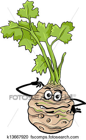 290x470 Clipart Of Funny Celery Vegetable Cartoon Illustration K13667920