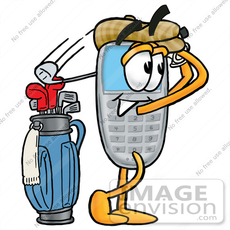 450x450 Clip Art Graphic Of A Gray Cell Phone Cartoon Character Swinging