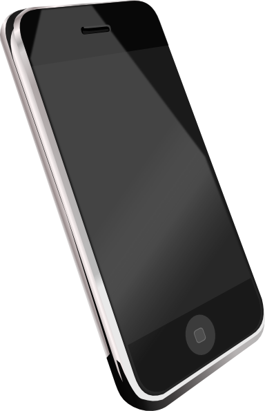 384x595 Modern Cell Phone Clip Art