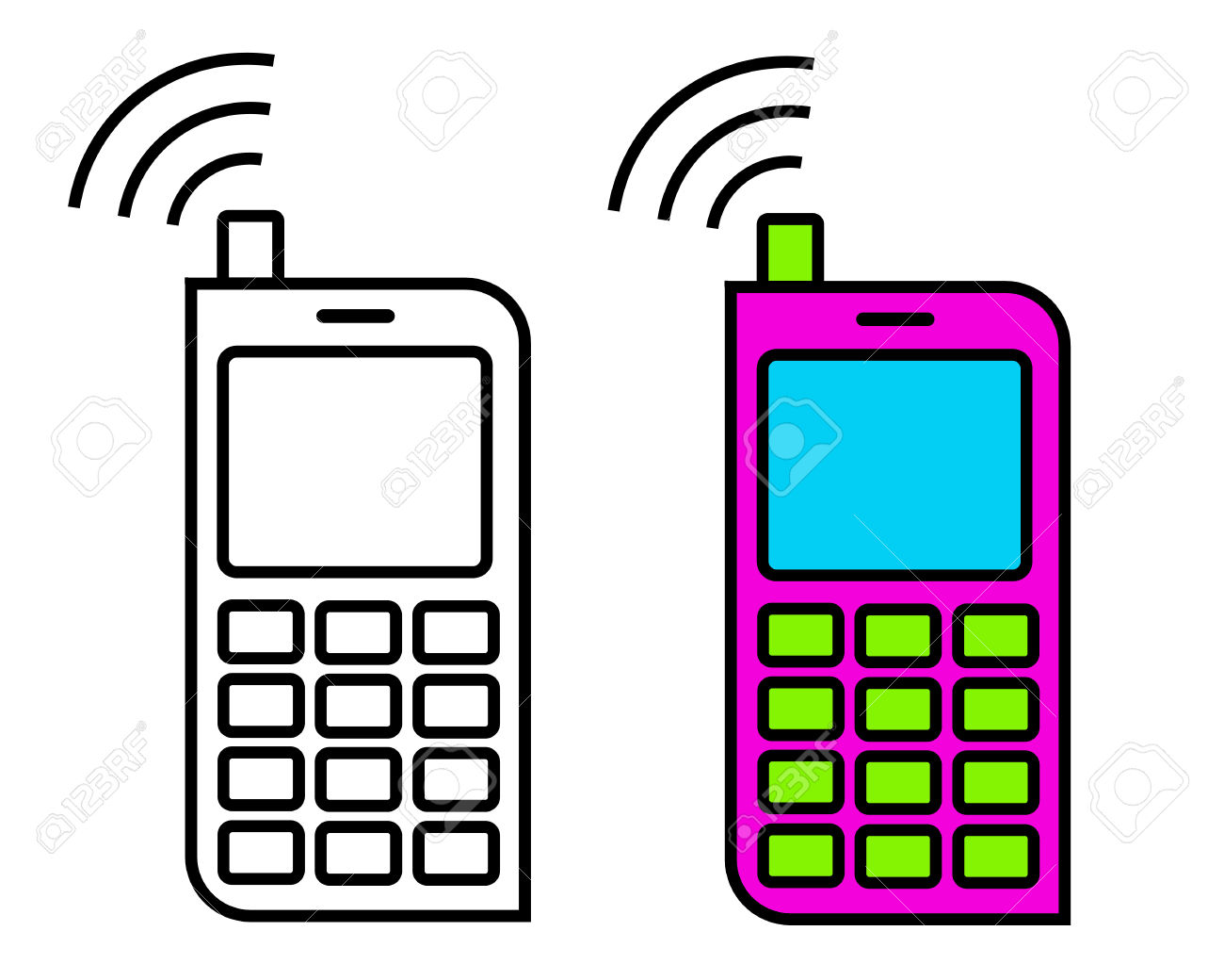 1300x1040 Phone Clipart Simple